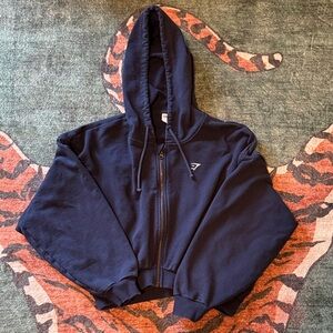 Gymshark Navy Blue Zip-Up Hoodie